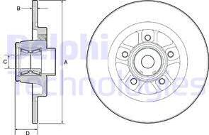 Delphi BG9113RS - Tarcza hamulcowa