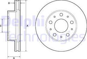 Delphi BG9180C — Tarcza hamulcowa