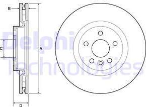 Delphi BG9183C — Tarcza hamulcowa
