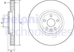 Delphi BG9178C — Tarcza hamulcowa