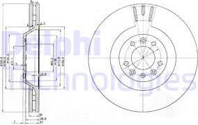 Delphi BG9844 — Tarcza hamulcowa