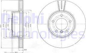 Delphi BG9871C — Tarcza hamulcowa