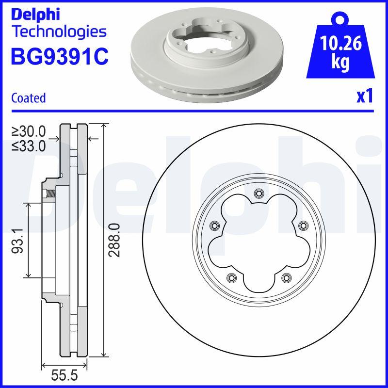 Delphi BG9391C — Tarcza hamulcowa