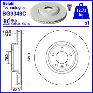 Delphi BG9348C — Tarcza hamulcowa