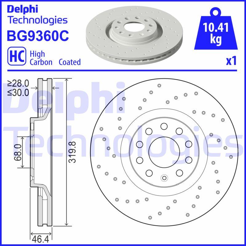 Delphi BG9360C — Tarcza hamulcowa