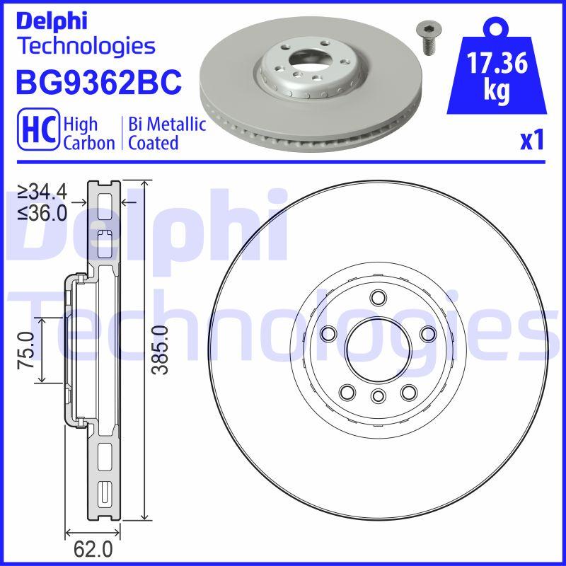 Delphi BG9362BC — Tarcza hamulcowa
