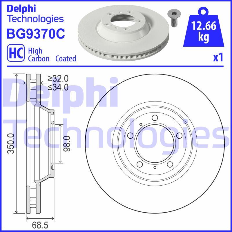 Delphi BG9370C — Tarcza hamulcowa