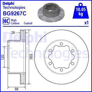 Delphi BG9267C — Tarcza hamulcowa