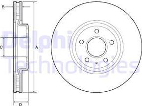 Delphi BG9218C — Tarcza hamulcowa