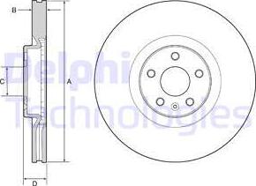 Delphi BG9231C — Tarcza hamulcowa