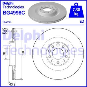 Delphi BG4998C — Tarcza hamulcowa