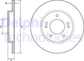 Delphi BG4949C — Tarcza hamulcowa