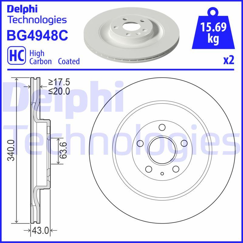 Delphi BG4948C — Tarcza hamulcowa
