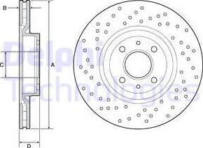 Delphi BG4943C — Tarcza hamulcowa