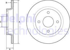 Delphi BG4954C — Tarcza hamulcowa