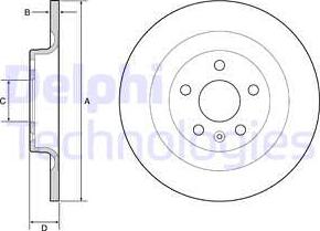 Delphi BG4950C — Tarcza hamulcowa