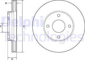 Delphi BG4953C — Tarcza hamulcowa