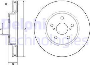 Delphi BG4952C — Tarcza hamulcowa