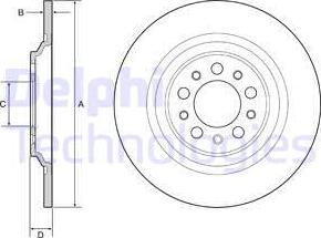 Delphi BG4961C — Tarcza hamulcowa