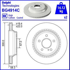 Delphi BG4914C — Tarcza hamulcowa