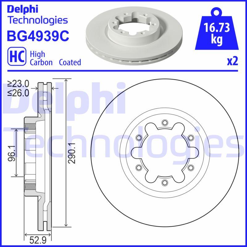 Delphi BG4939C — Tarcza hamulcowa