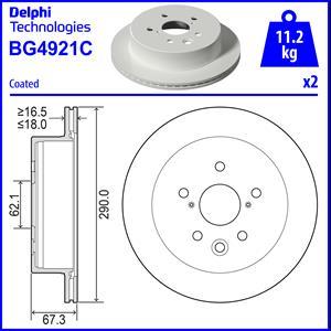 Delphi BG4921C — Tarcza hamulcowa