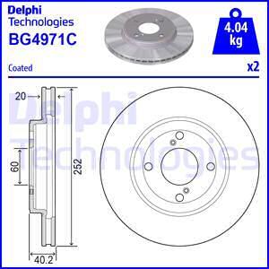Delphi BG4971C — Tarcza hamulcowa