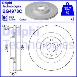 Delphi BG4978C — Tarcza hamulcowa