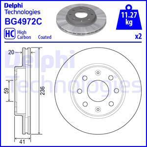 Delphi BG4972C - Tarcza hamulcowa