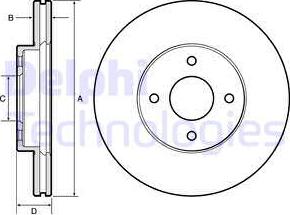 Delphi BG4454 — Tarcza hamulcowa
