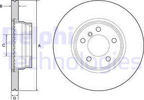 Delphi BG4458C — Tarcza hamulcowa