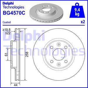 Delphi BG4570C - Tarcza hamulcowa