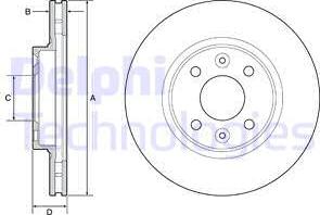 Delphi BG4570 - Tarcza hamulcowa