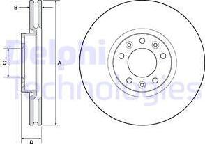 Delphi BG4696C — Tarcza hamulcowa