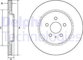 Delphi BG4643C — Tarcza hamulcowa