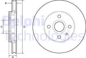 Delphi BG4647C — Tarcza hamulcowa