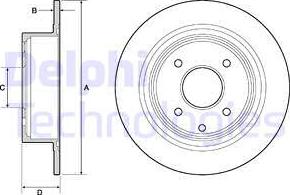 Delphi BG4666C — Tarcza hamulcowa