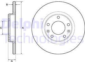 Delphi BG4661C — Tarcza hamulcowa
