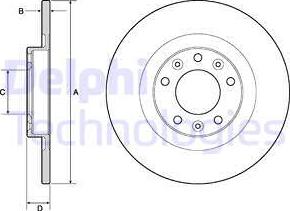 Delphi BG4662C — Tarcza hamulcowa