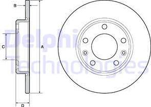 Delphi BG4670C — Tarcza hamulcowa