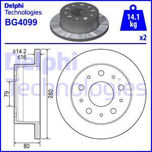 Delphi BG4099 — Tarcza hamulcowa
