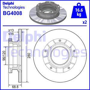 Delphi BG4008 — Tarcza hamulcowa