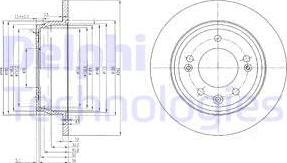 Delphi BG4082C - Tarcza hamulcowa