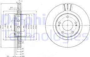 Delphi BG4038C - Tarcza hamulcowa