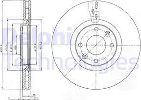 Delphi BG4166 — Tarcza hamulcowa