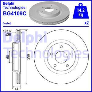 Delphi BG4109C - Tarcza hamulcowa