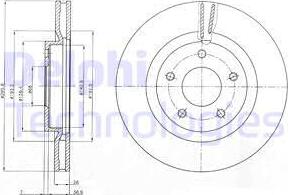 Delphi BG4109 - Tarcza hamulcowa