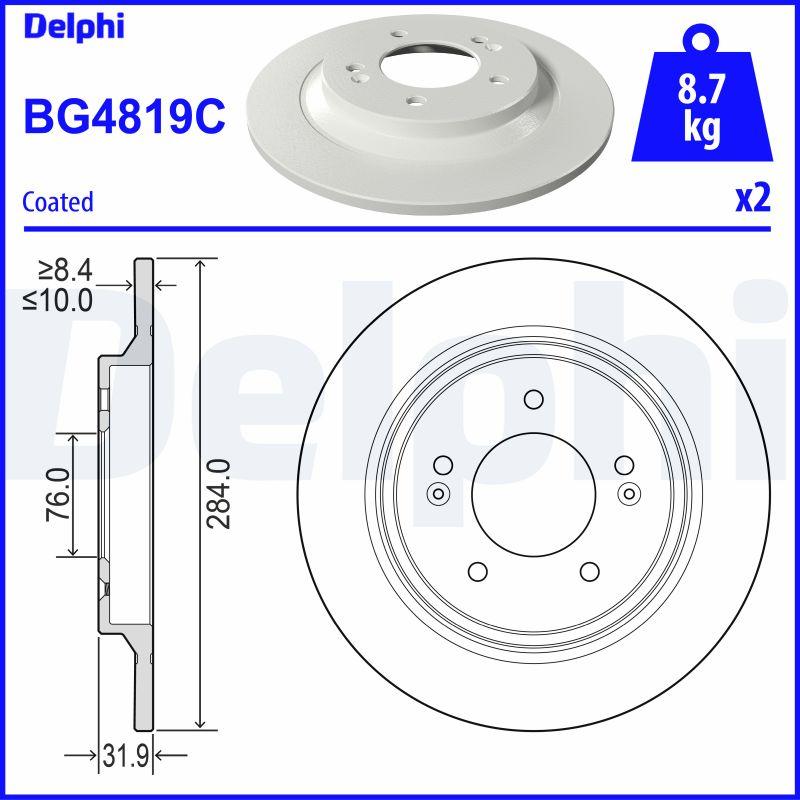 Delphi BG4819C — Tarcza hamulcowa