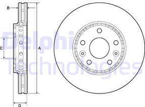 Delphi BG4815C — Tarcza hamulcowa