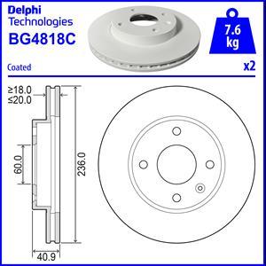 Delphi BG4818C — Tarcza hamulcowa